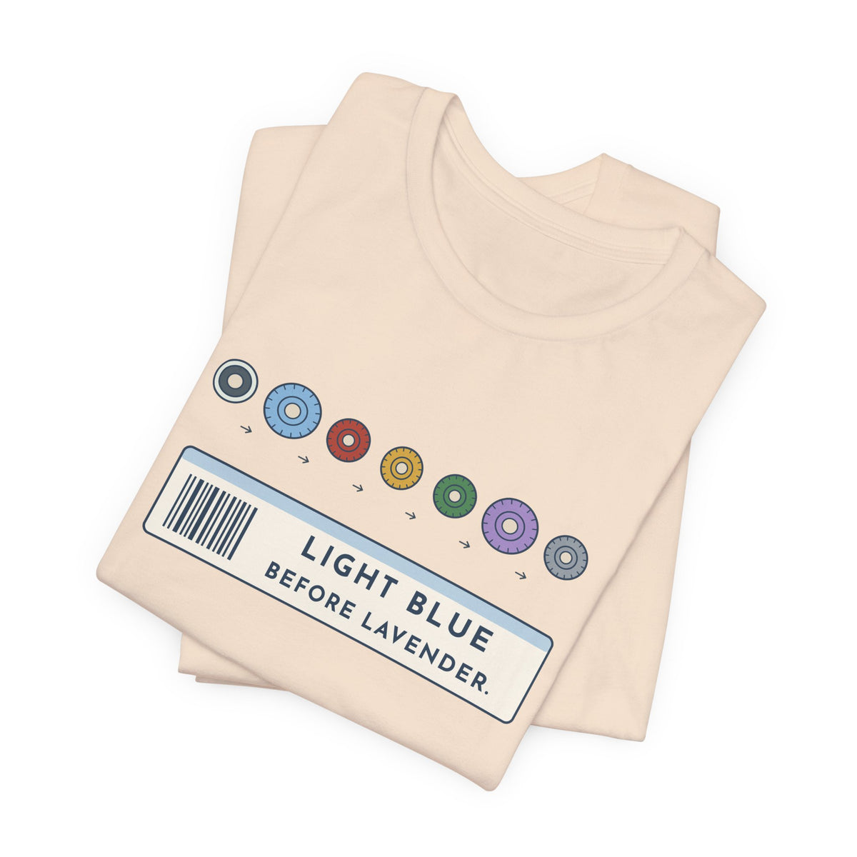 Phlebotomist T-Shirt - Light Blue Before Lavender Order of Draw Tee