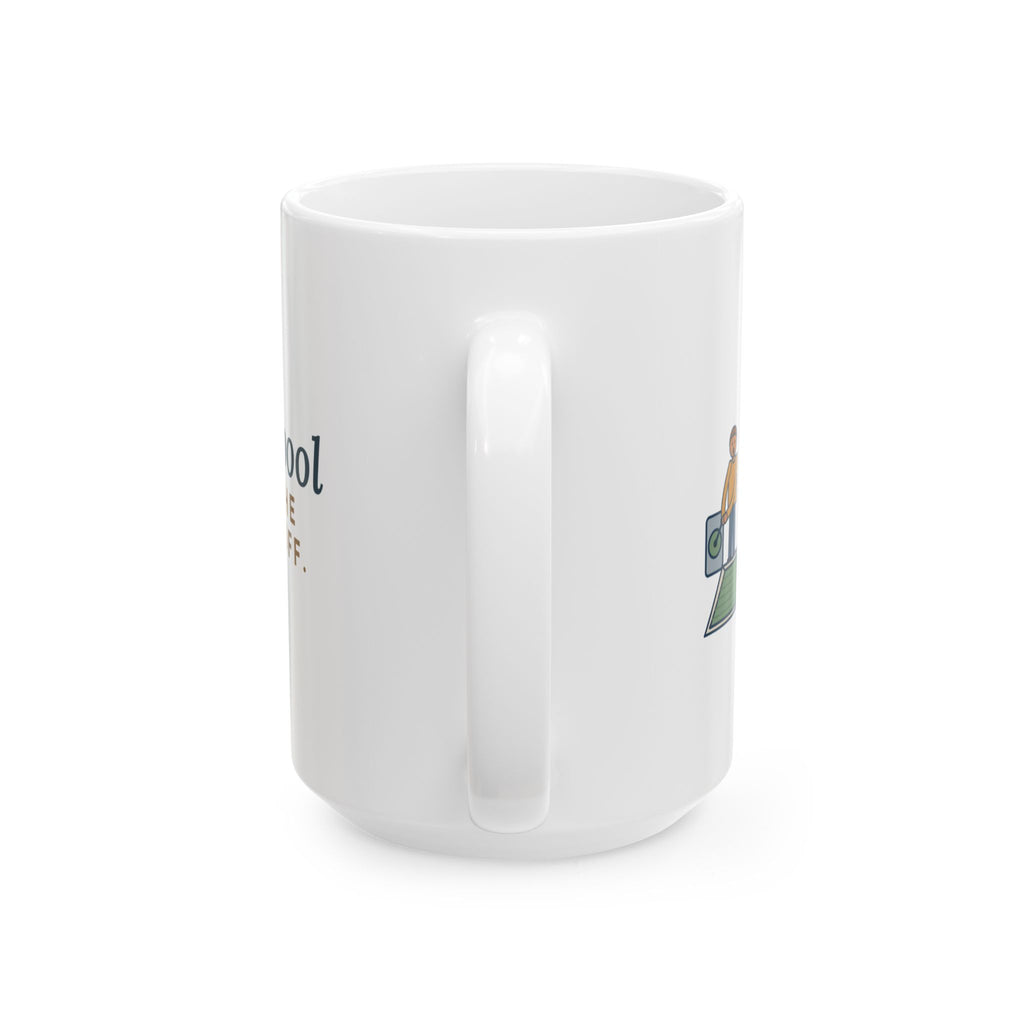 Large 15oz Portuguese Water Dog Mug - Leaping Into the Pool Dog Owner Gift