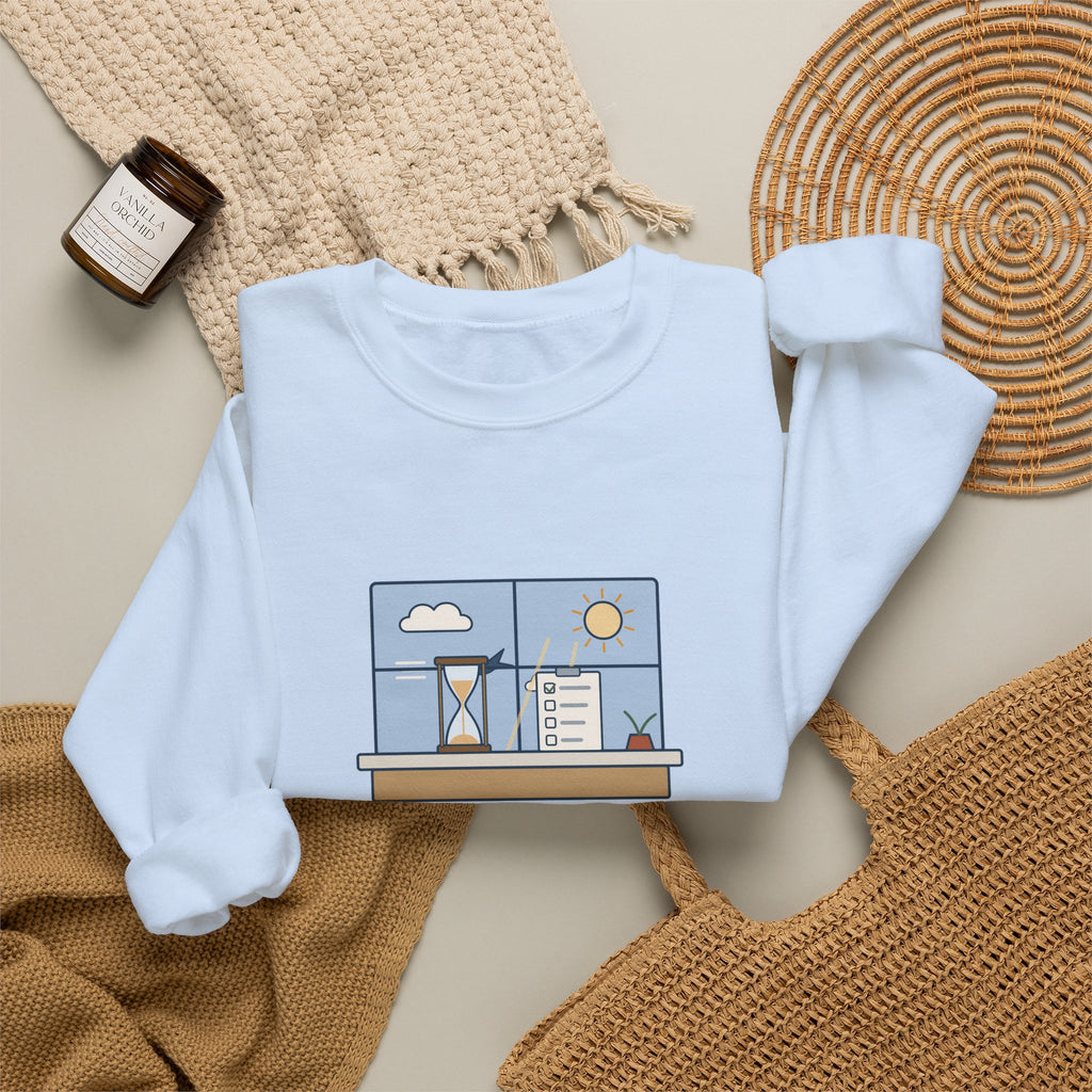 While We Are Postponing, Life Speeds By Sweatshirt, Stoic Seneca Quote Crewneck with Swift Past the Window