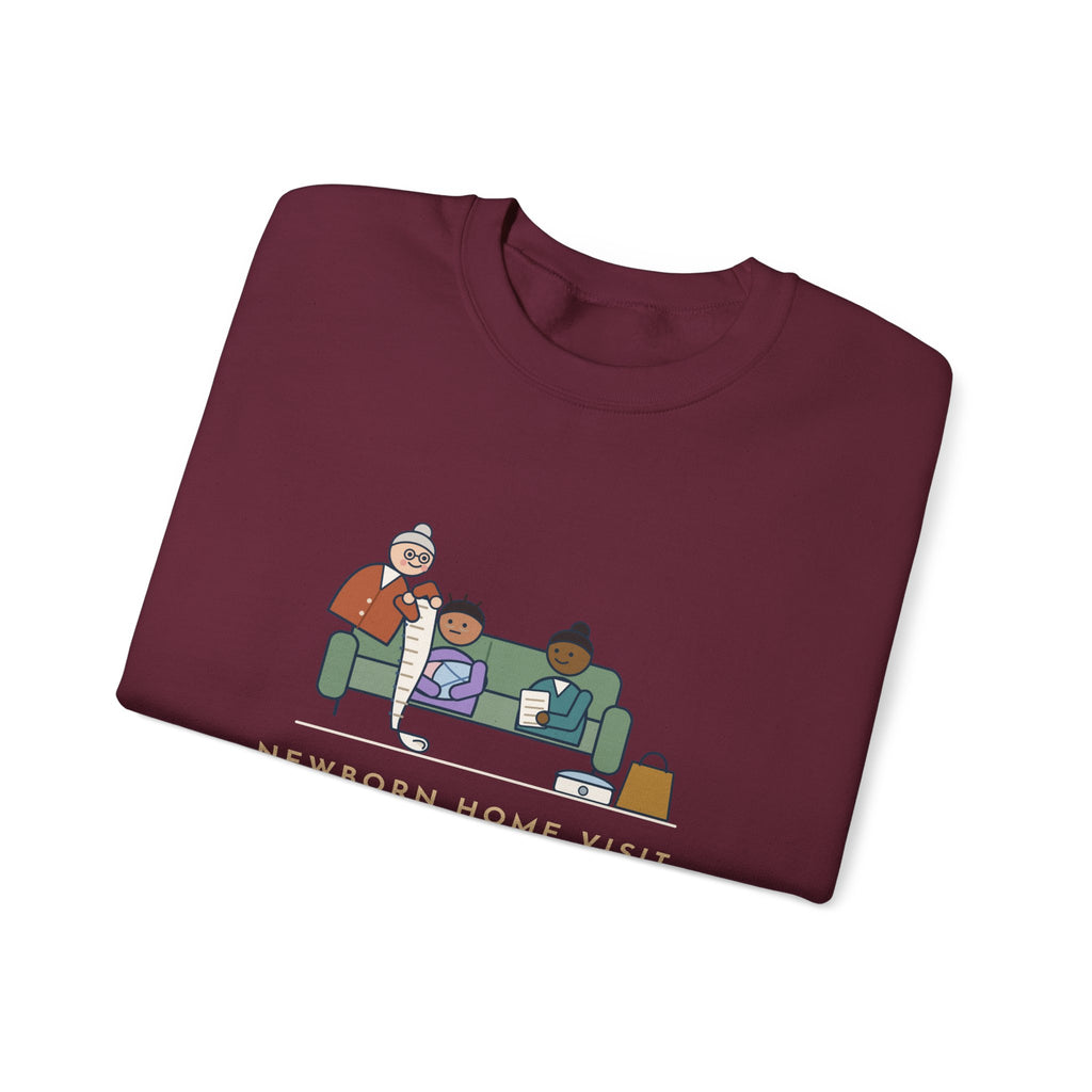 Public Health Nurse Crewneck Sweatshirt - Newborn Home Visit Grandma Questions Gift