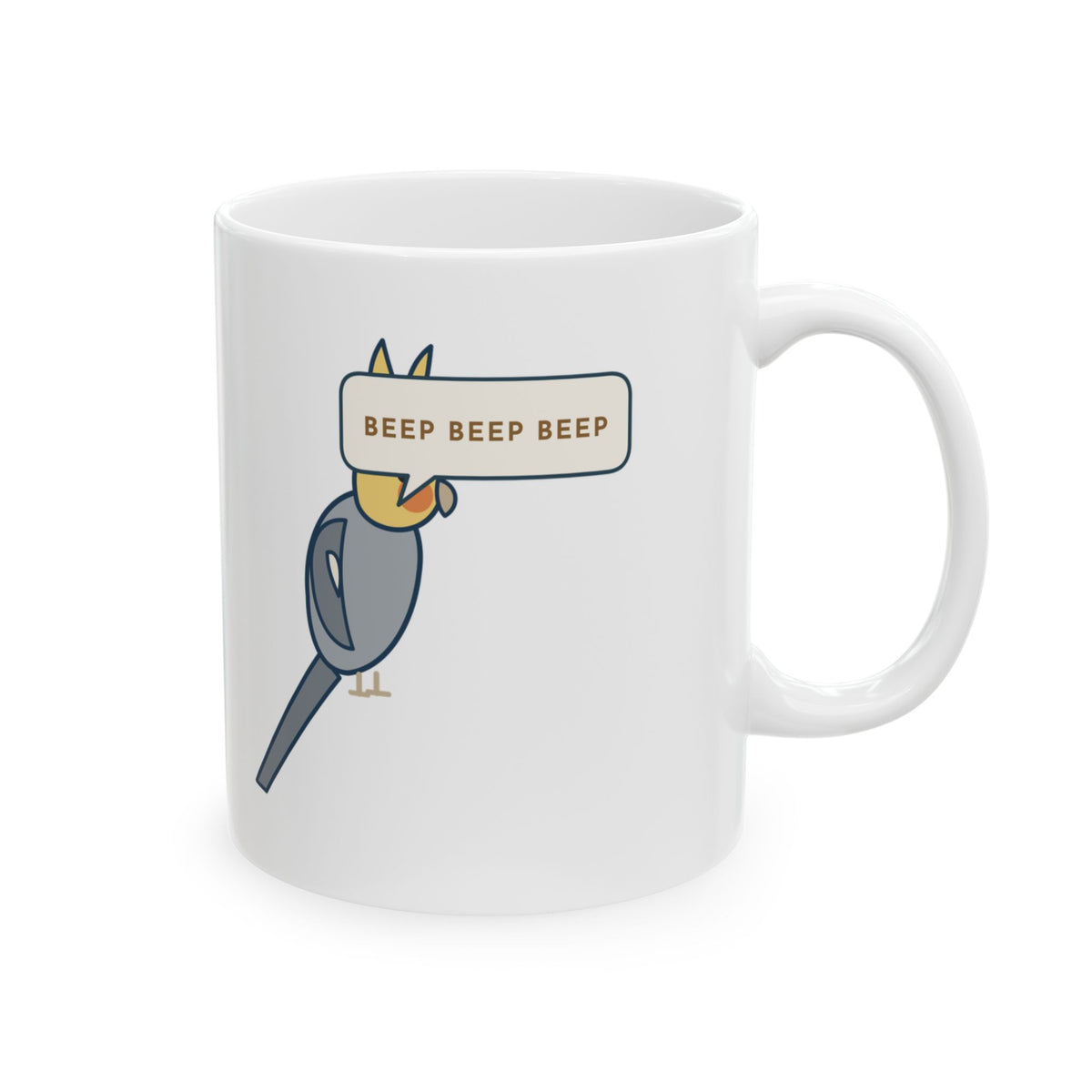 Cockatiel Coffee Mug - Learned the Microwave. Ignored My Name. Funny Pet Bird Mug