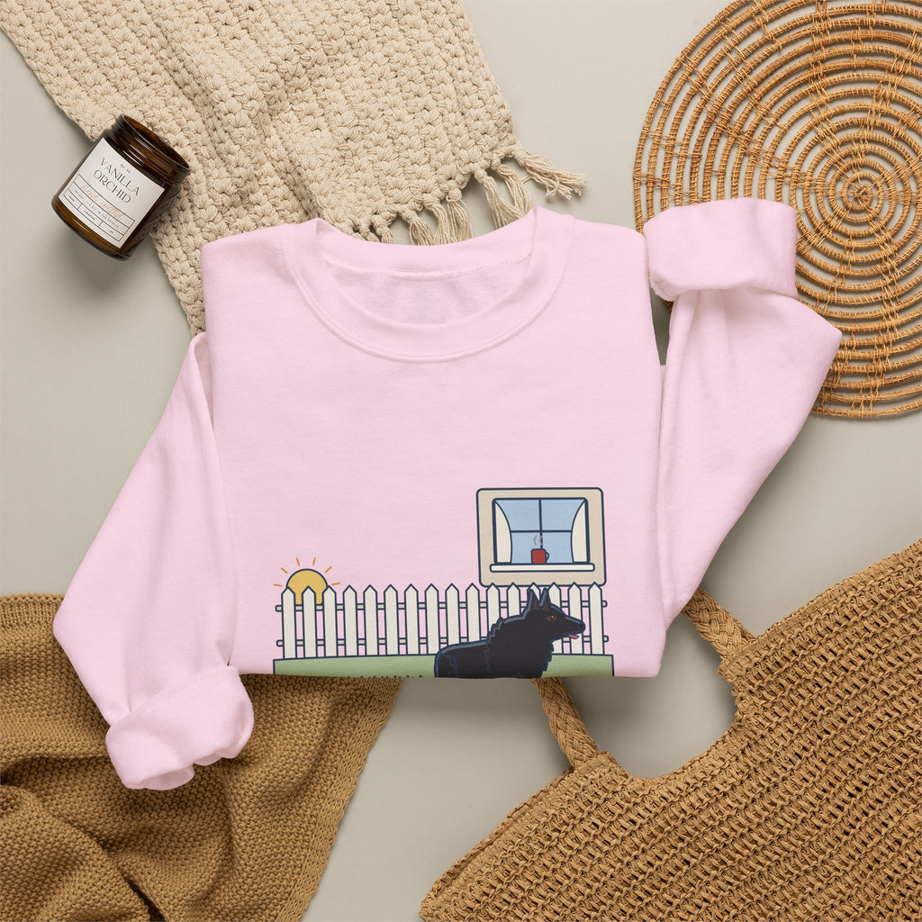 Schipperke Crewneck Sweatshirt - Patrolled the Fence Line Eleven Times Before Breakfast
