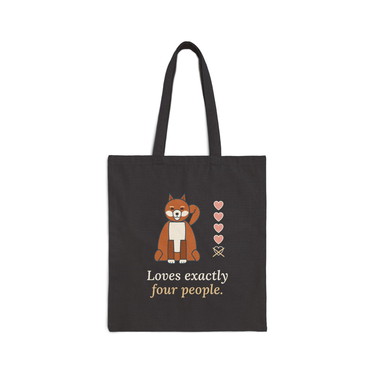 Akita Tote Bag - Loves Exactly Four People Akita Lover Tote