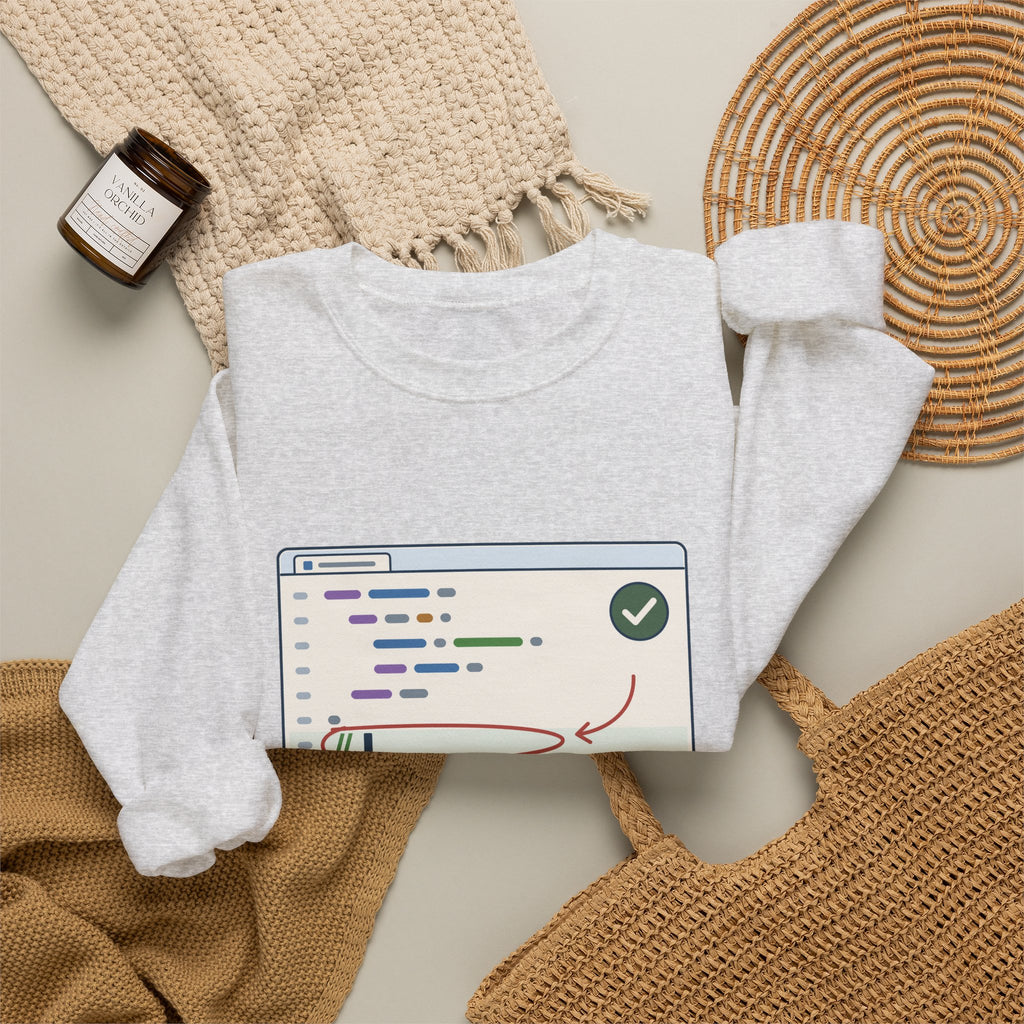 Computer Science Teacher Crewneck Sweatshirt - Your Code Works. Now Comment It.