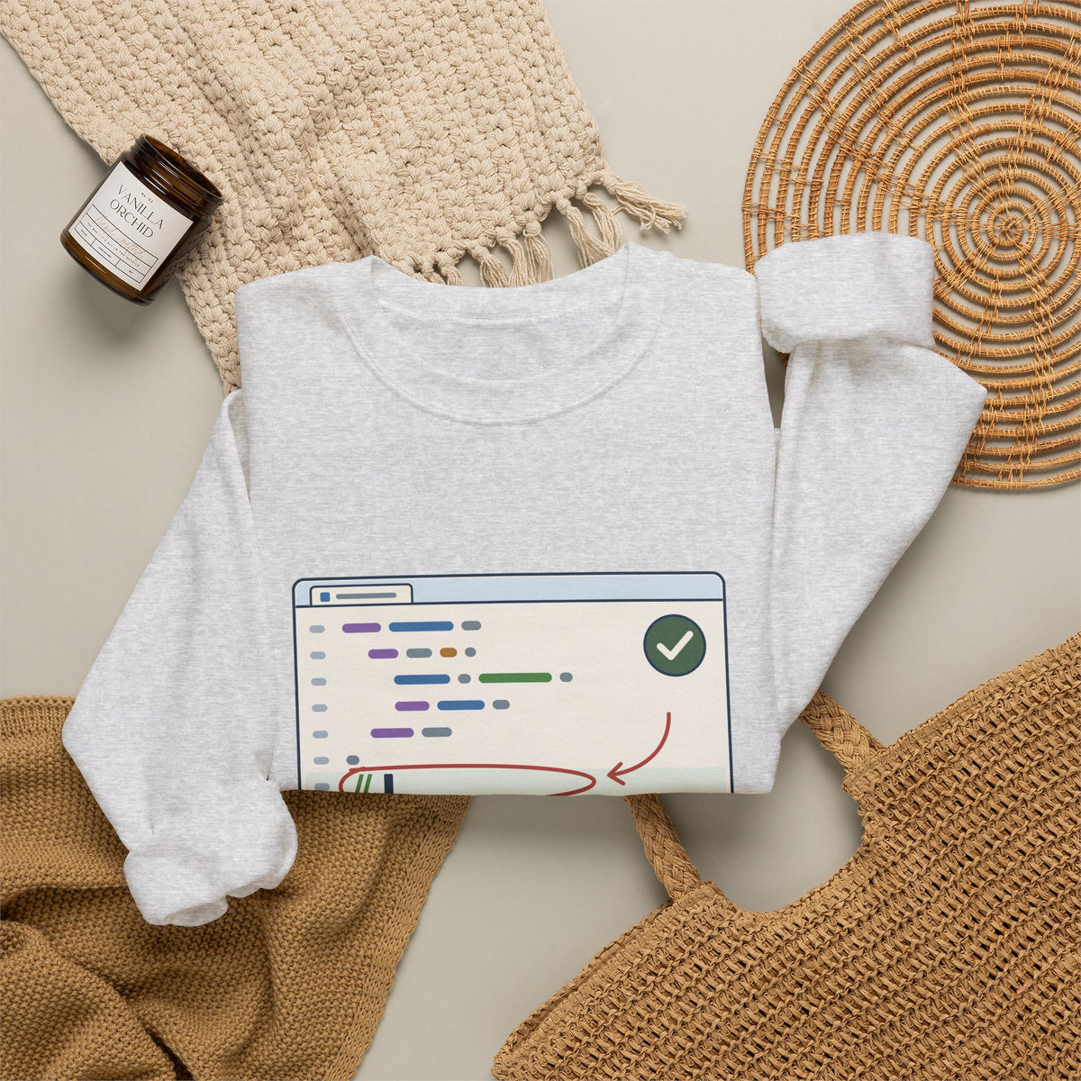 Computer Science Teacher Crewneck Sweatshirt - Your Code Works. Now Comment It.