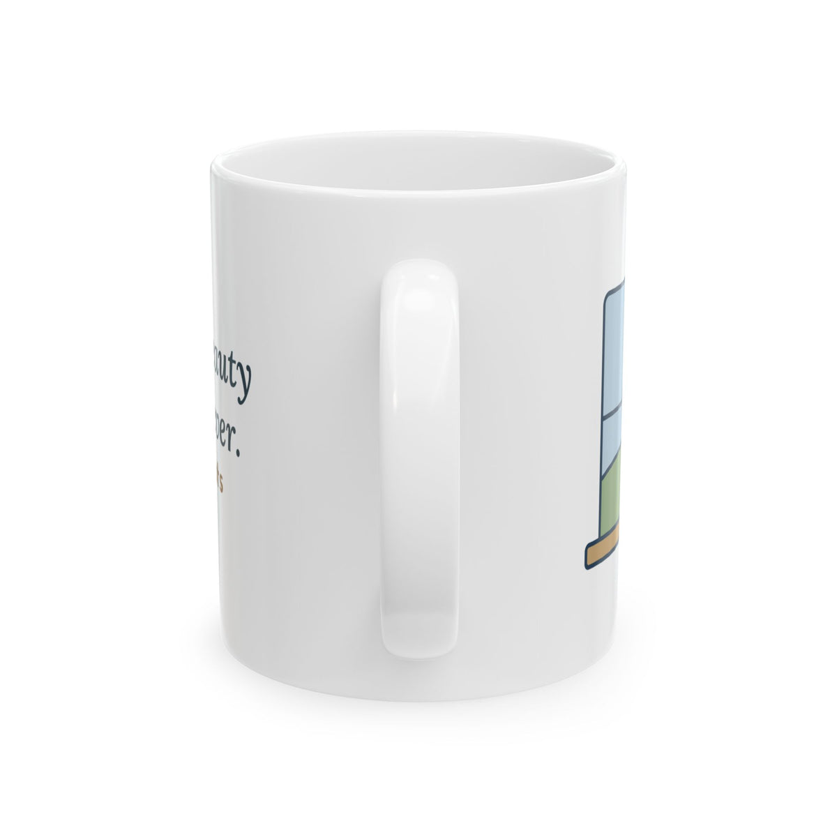 John Keats Quote Mug, A Thing of Beauty Is a Joy Forever, Nature Wildflower Jar Coffee Mug 11oz