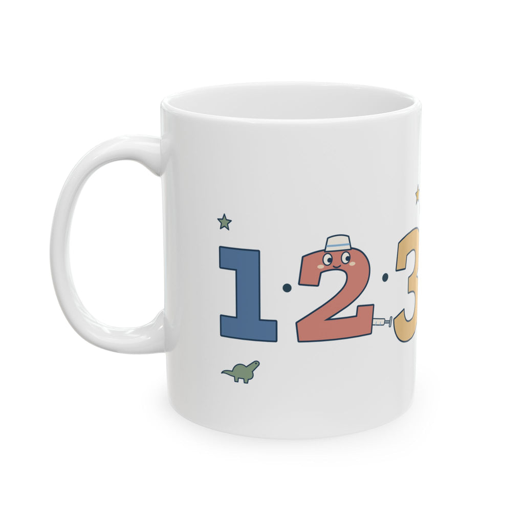 Pediatric Nurse Coffee Mug - We Go on Three. I Go on Two. Peds Nurse Gift Mug