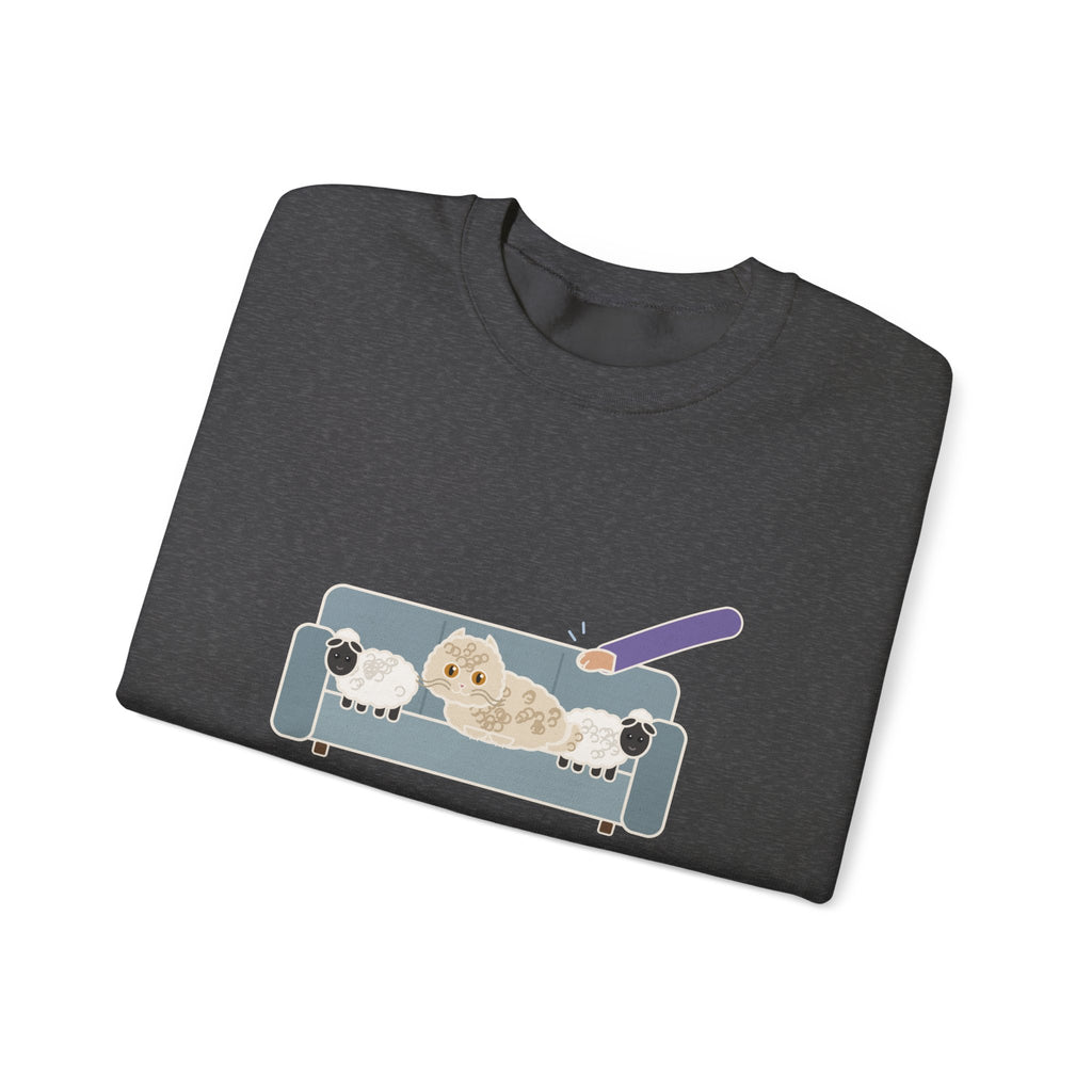 Selkirk Rex Crewneck Sweatshirt - Mistaken for a Stuffed Sheep