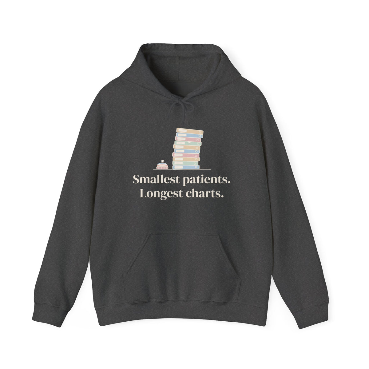 NICU Nurse Hoodie - Smallest Patients. Longest Charts. Neonatal Nurse Hooded Sweatshirt Gift