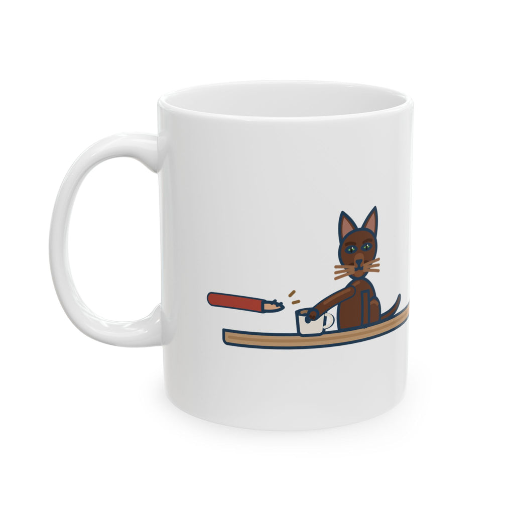 Havana Brown Cat Coffee Mug 11oz - Dipped a Paw in My Coffee, Then Looked at Me