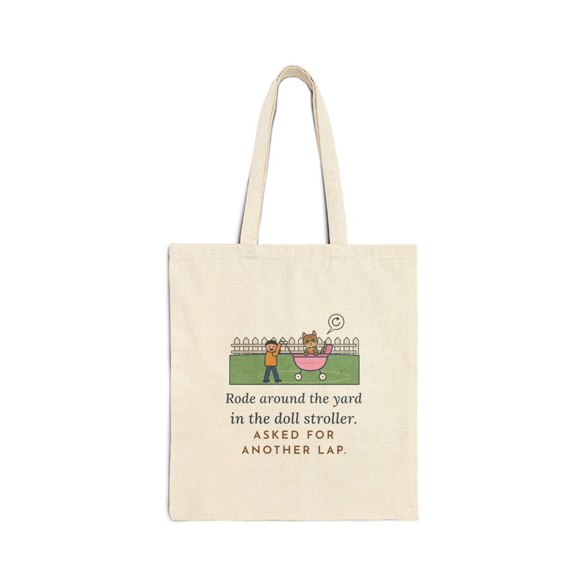 Australian Mist Cat Tote Bag - Rode Around the Yard in the Doll Stroller. Asked for Another Lap.