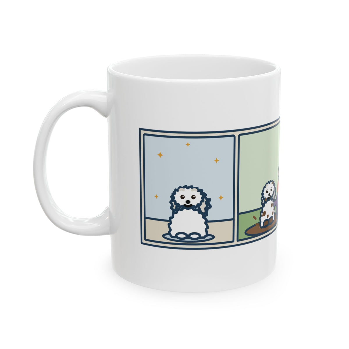 Coton de Tulear Mug, One Bath, One Blow-Dry, Then She Found the Mud, Funny Coffee Mug 11oz