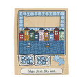 Jigsaw Puzzles Throw Blanket - Edges First. Sky Last. Velveteen Plush Puzzle Lover Throw