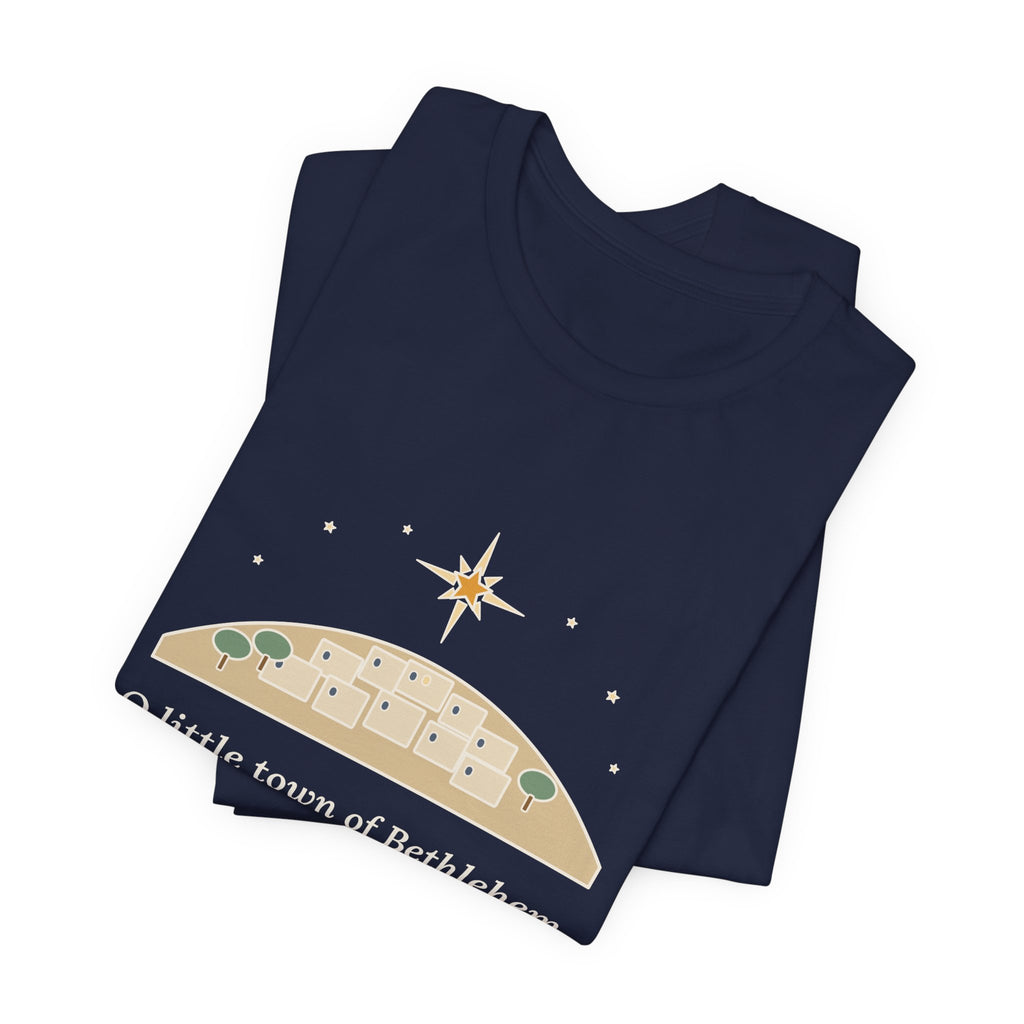Brooks Quote T-Shirt, O Little Town of Bethlehem, Christmas Hill Town Star Tee