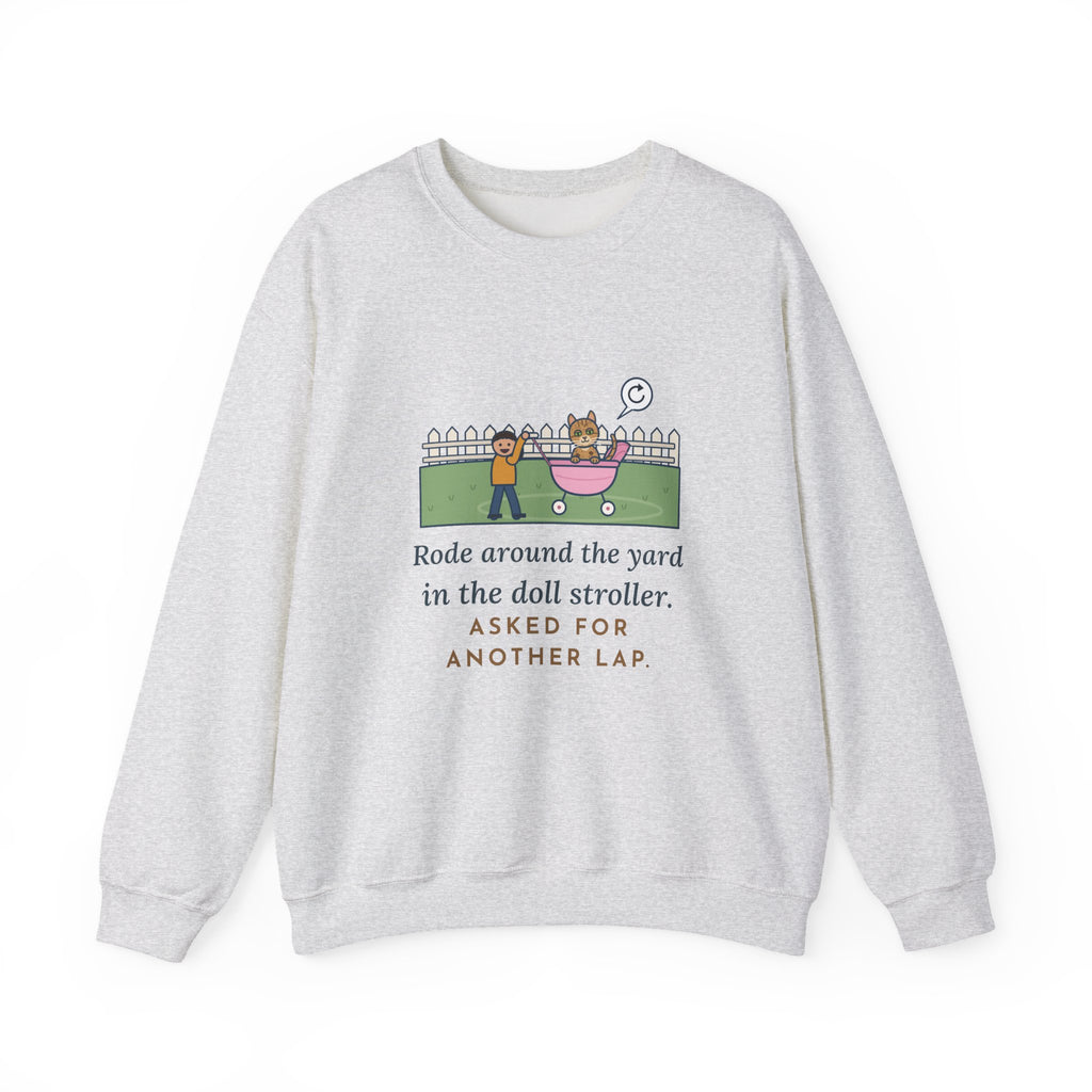 Australian Mist Cat Crewneck Sweatshirt - Rode Around the Yard in the Doll Stroller