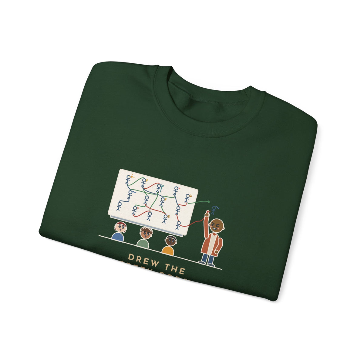 Mythology Teacher Crewneck Sweatshirt - Greek Gods Family Tree Ran Out of Whiteboard