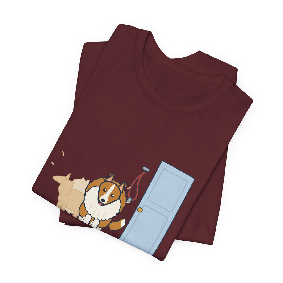 Sheltie T-Shirt - Spins Three Times Before Every Walk Shetland Sheepdog Tee
