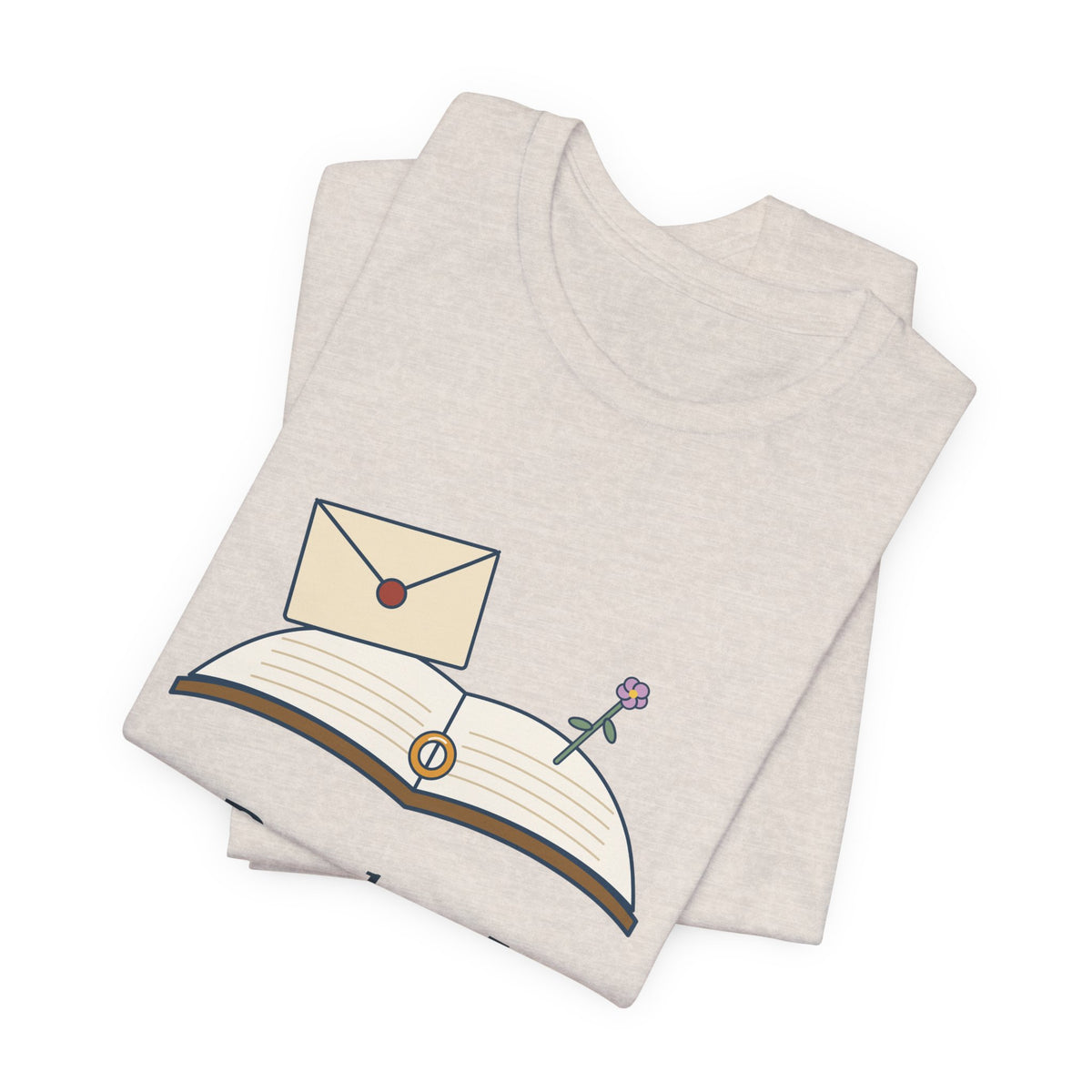 Brontë Quote T-Shirt, Reader, I Married Him, Wedding Letter and Ring Tee