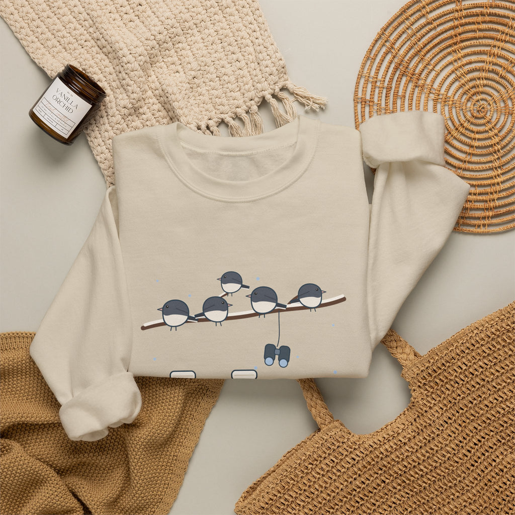 Winter Birders Crewneck Sweatshirt - Counting Juncos Until My Toes File a Complaint