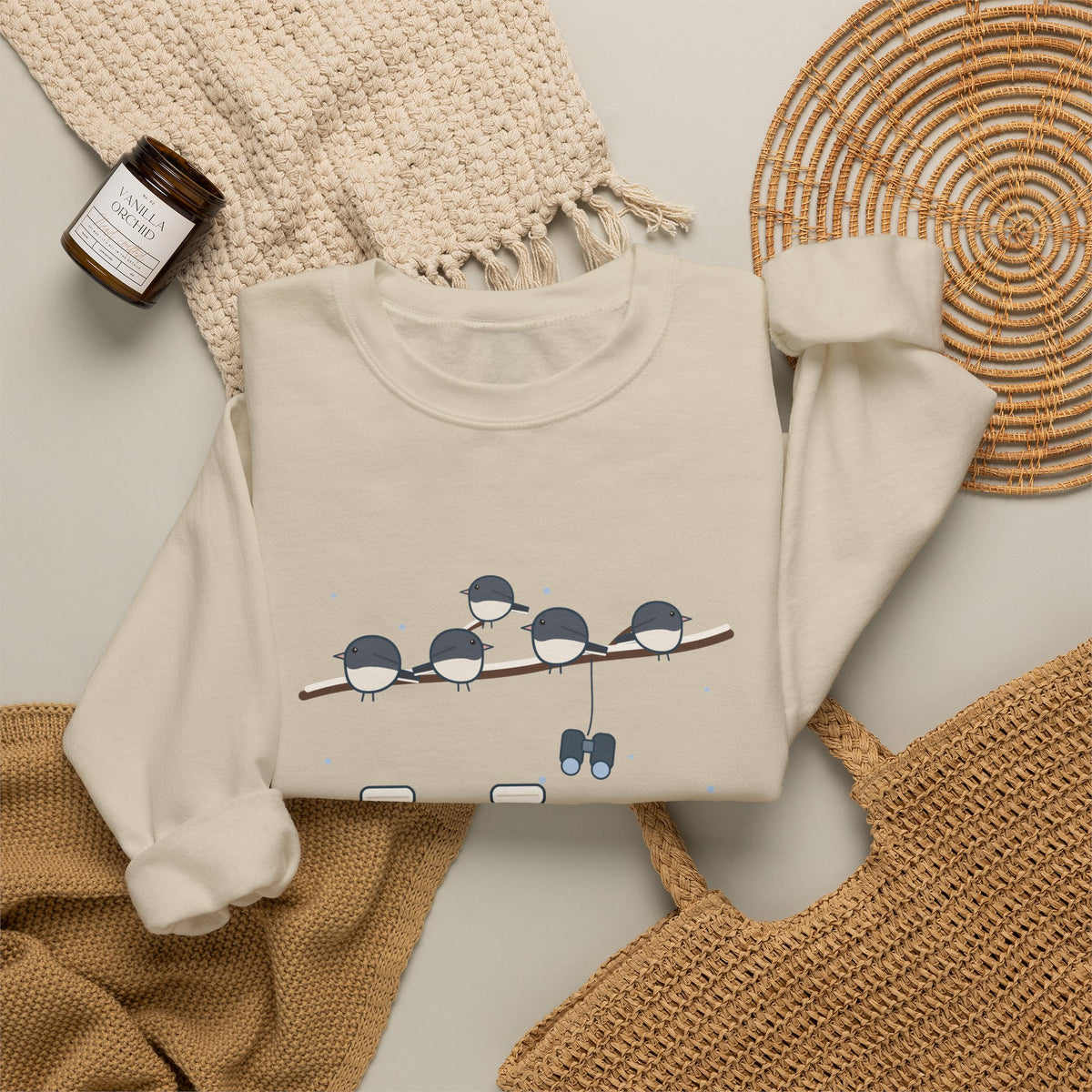 Winter Birders Crewneck Sweatshirt - Counting Juncos Until My Toes File a Complaint