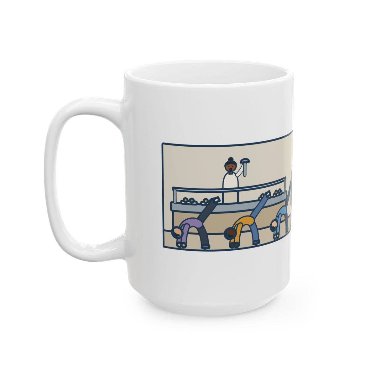 Taught One Back Walkover, Now They Do Them in the Lunch Line 15oz Mug, Large Funny Gymnastics Coach Coffee Mug