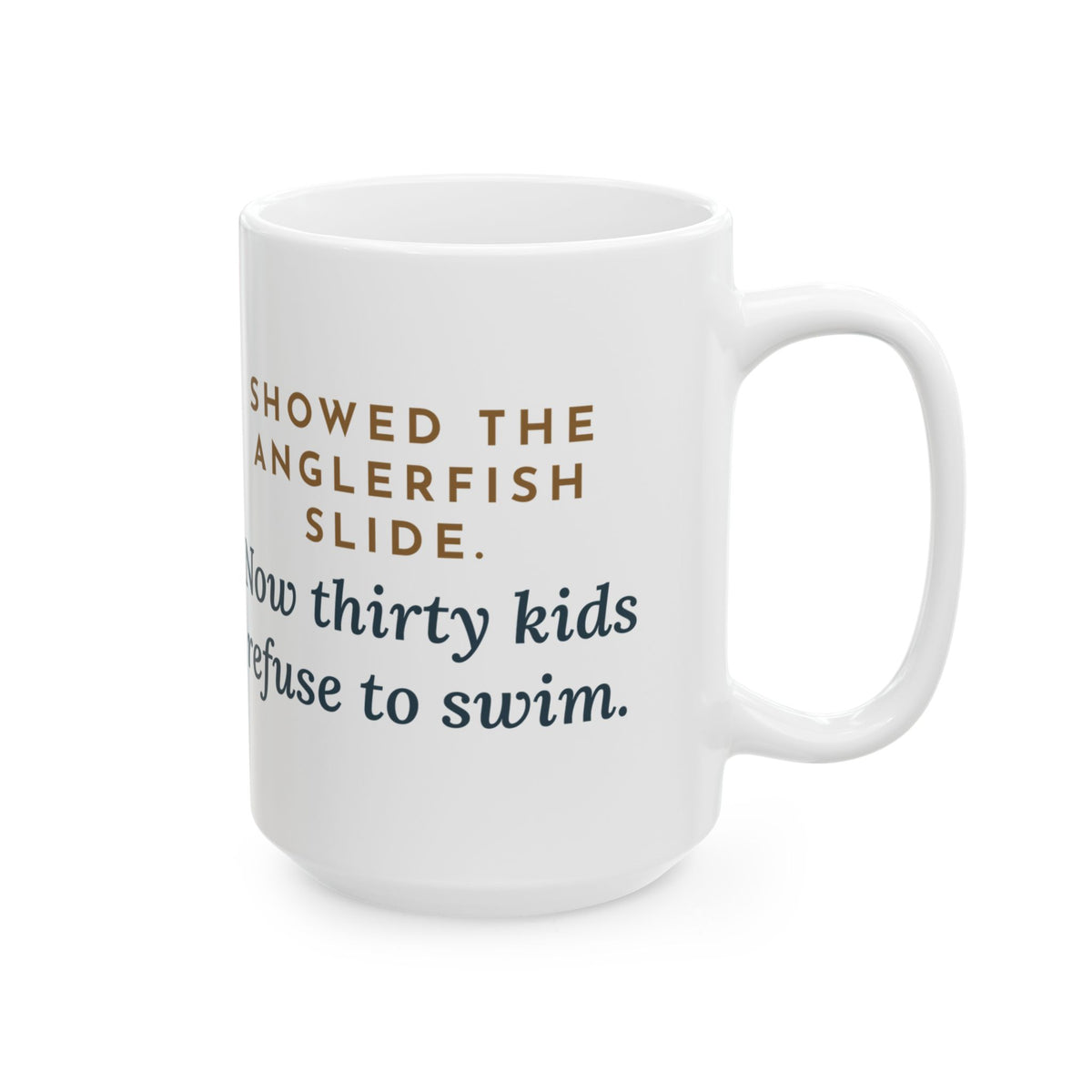 Large 15oz Oceanography Teacher Mug - Anglerfish Slide Deep Sea Science Teacher Gift