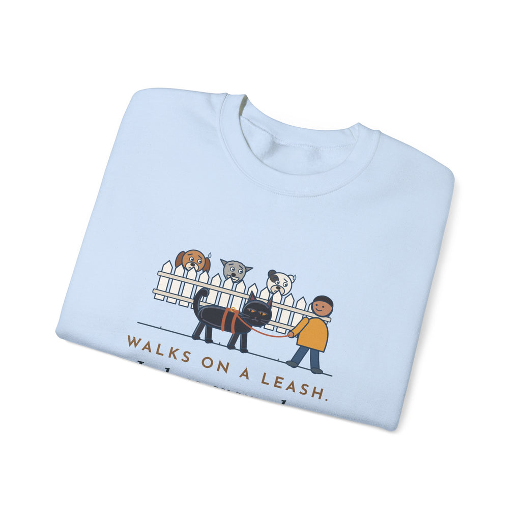 Bombay Cat Crewneck Sweatshirt - Walks on a Leash, Judges Every Dog
