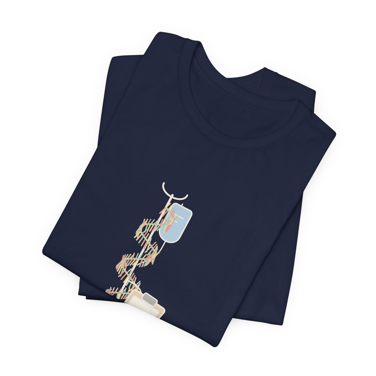 Funny Nurse Christmas T-Shirt - Tinsel on the IV Pole. Infection Control Has Notes. Nursing Tee