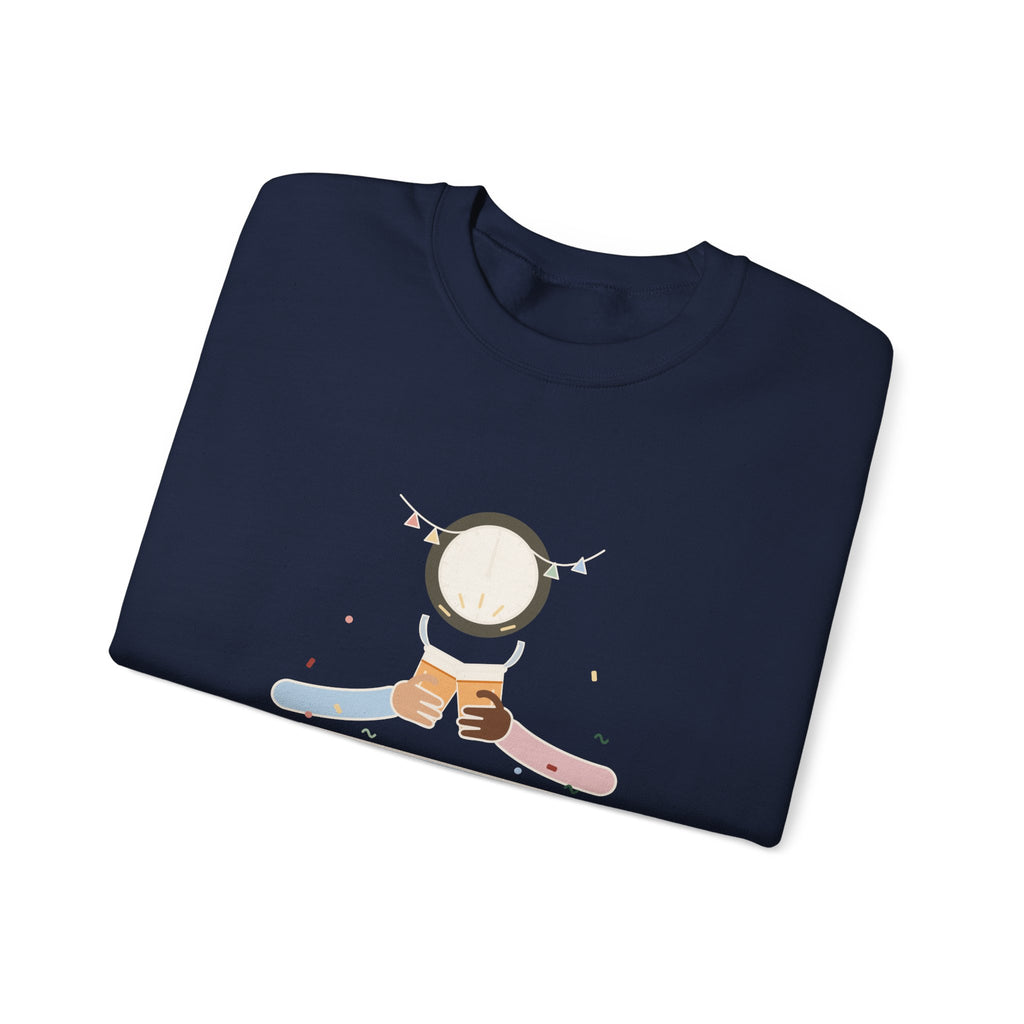 Night-Shift Nurse Crewneck Sweatshirt - New Year's Toast: Apple Juice, Nurses' Station