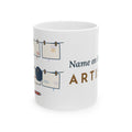 Art Teacher Coffee Mug - Name on the Back, Artists. Art Class Gift Mug