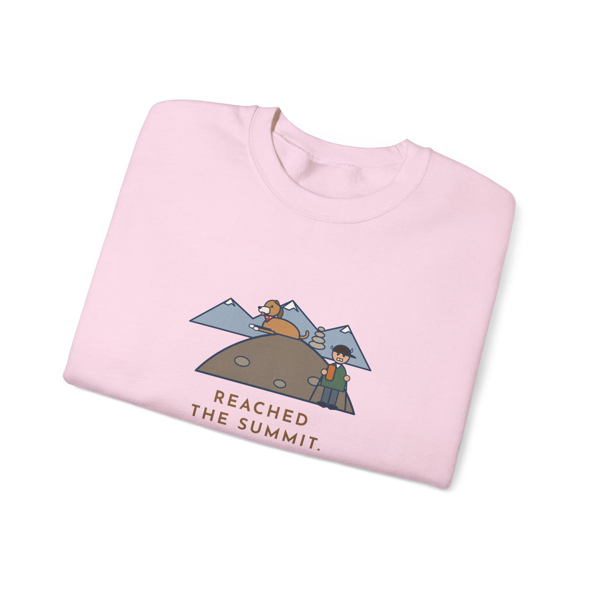 Funny Colorado Hiking Crewneck Sweatshirt - Summit Dog Got There an Hour Earlier
