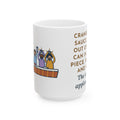 Cranberry Sauce Out of the Can in One Piece, The Table Applauded 15oz Mug, Large Funny Thanksgiving Coffee Mug