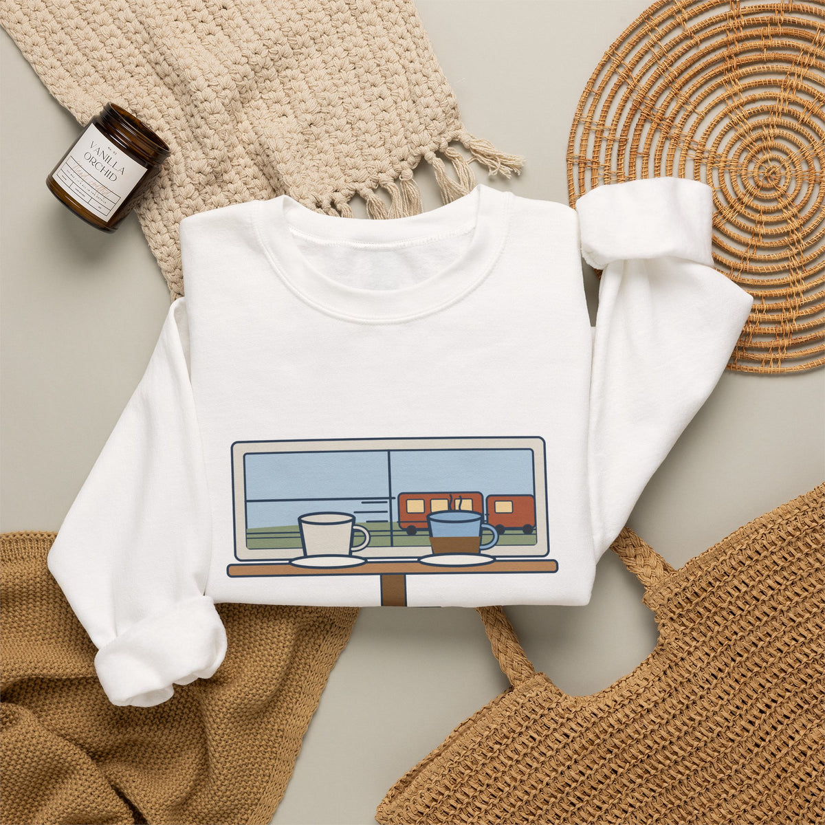 Parting Is Such Sweet Sorrow Sweatshirt, Literary Shakespeare Quote Crewneck with Cafe Window