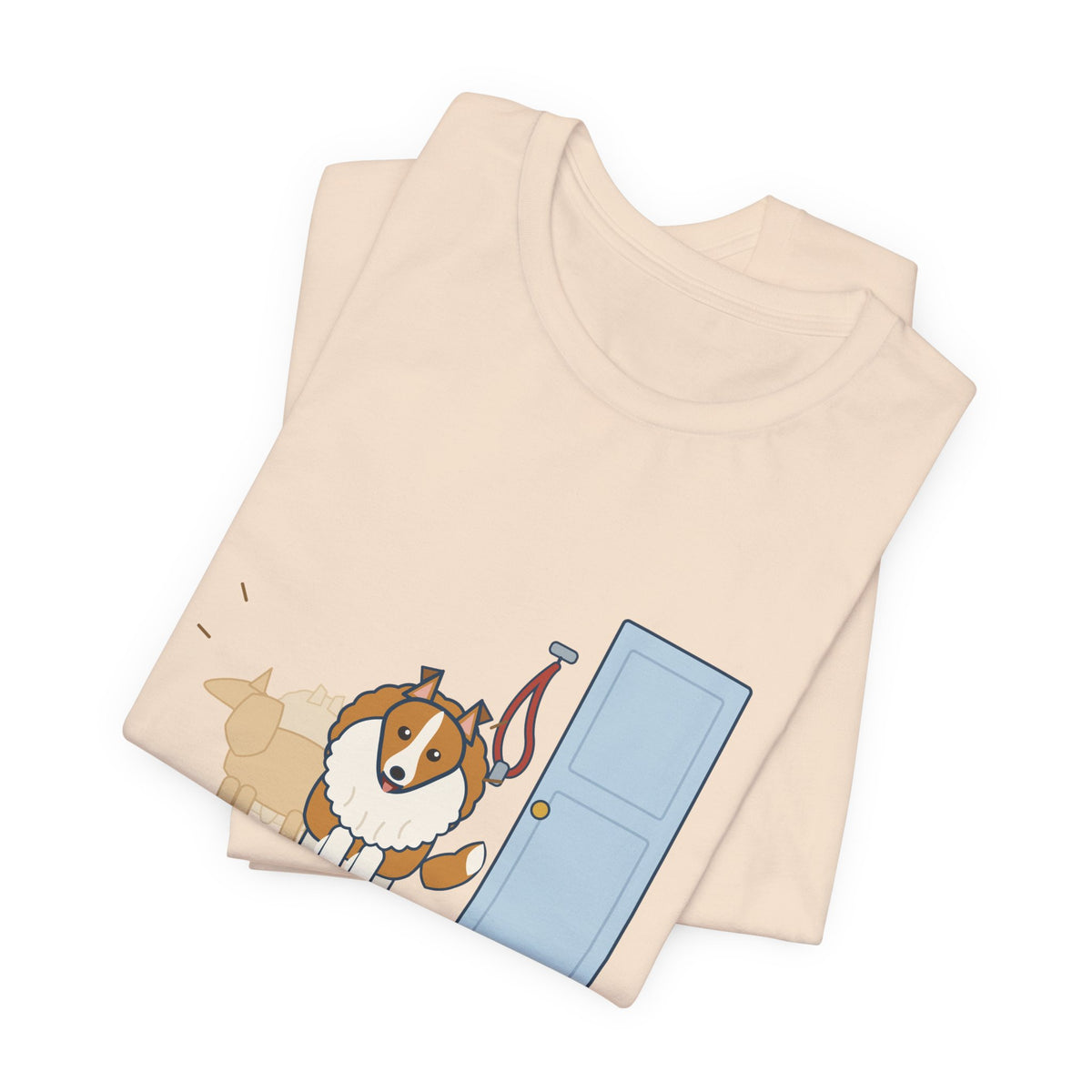 Sheltie T-Shirt - Spins Three Times Before Every Walk Shetland Sheepdog Tee
