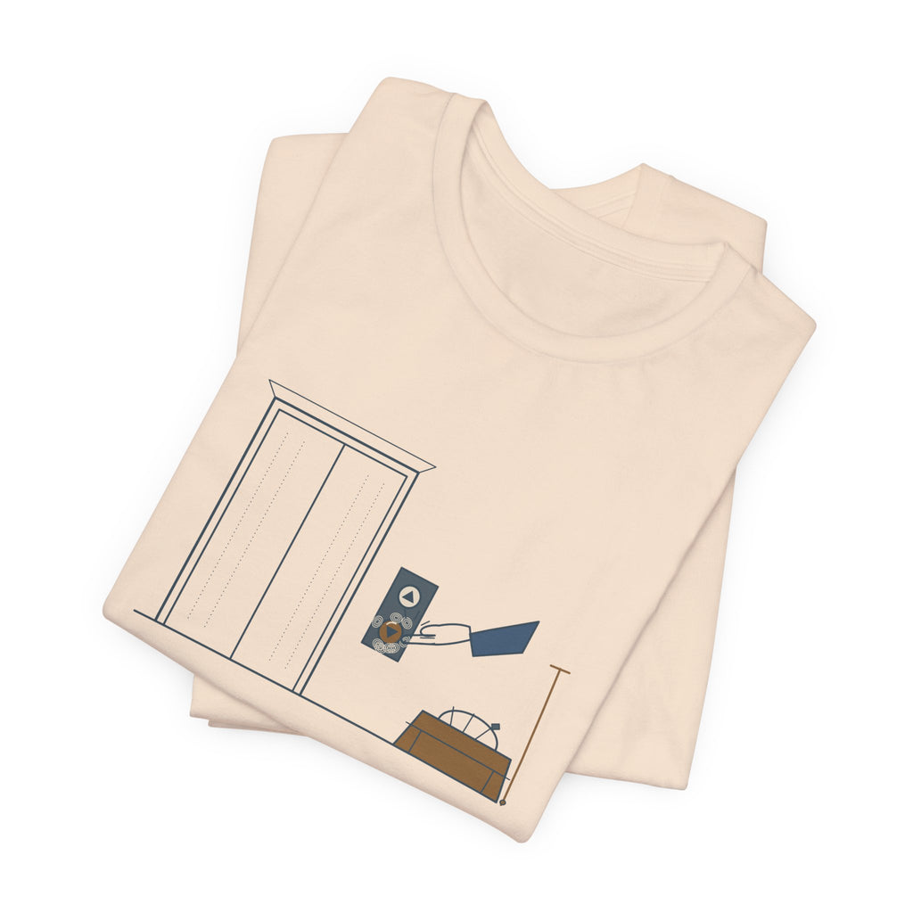 Elevator Mechanic T-Shirt - Press It Once. I Promise It Heard You. Funny Trade Tee
