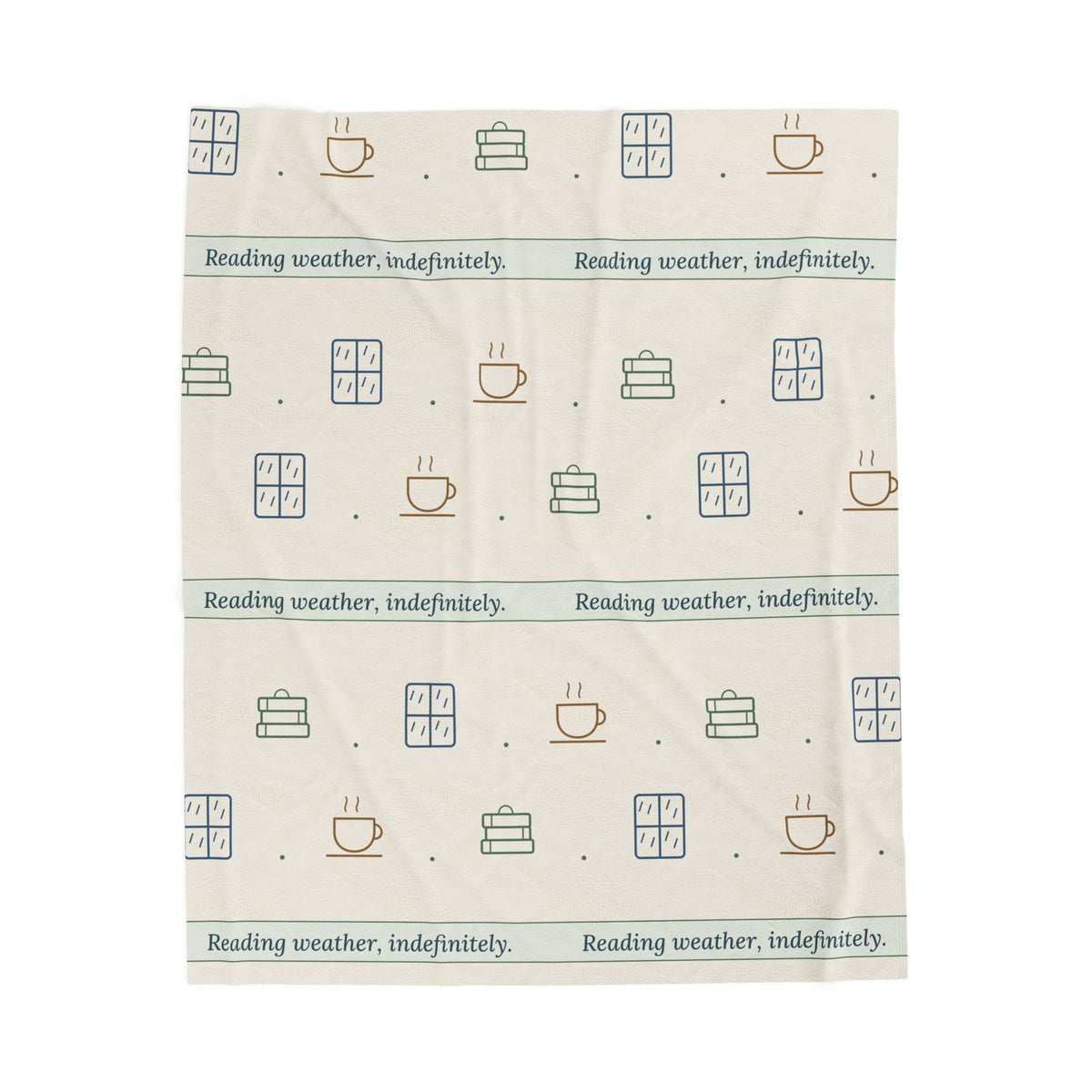 Book Lover Blanket - Reading Weather, Indefinitely Velveteen Plush Throw for Readers