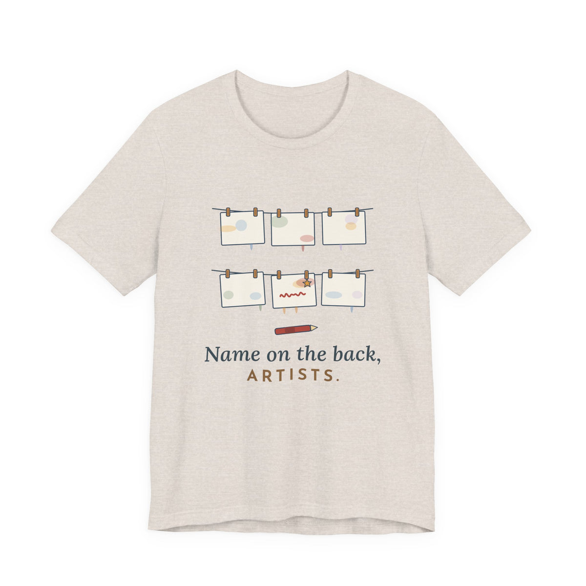 Art Teacher T-Shirt - Name on the Back, Artists. Funny Art Class Tee