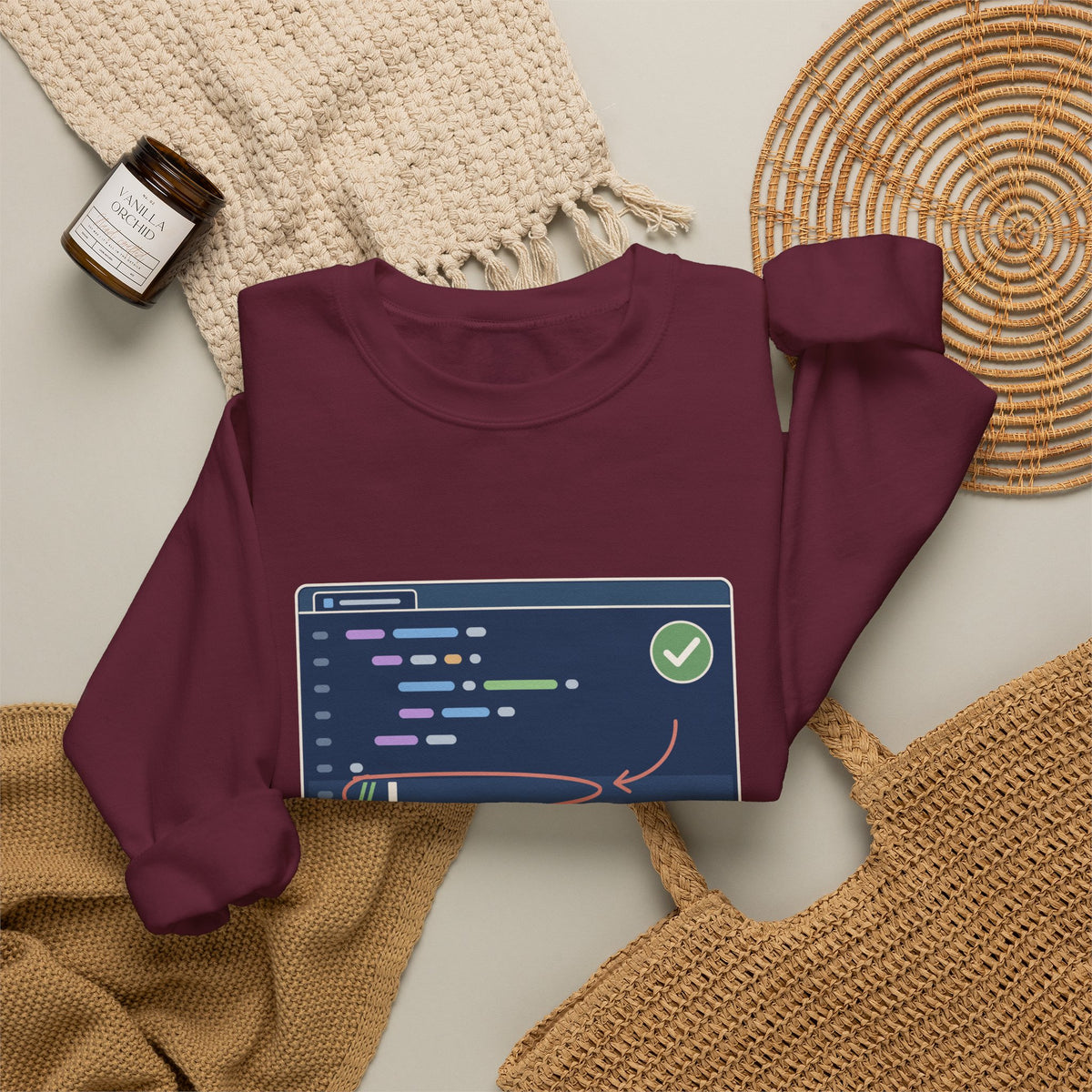 Computer Science Teacher Crewneck Sweatshirt - Your Code Works. Now Comment It.