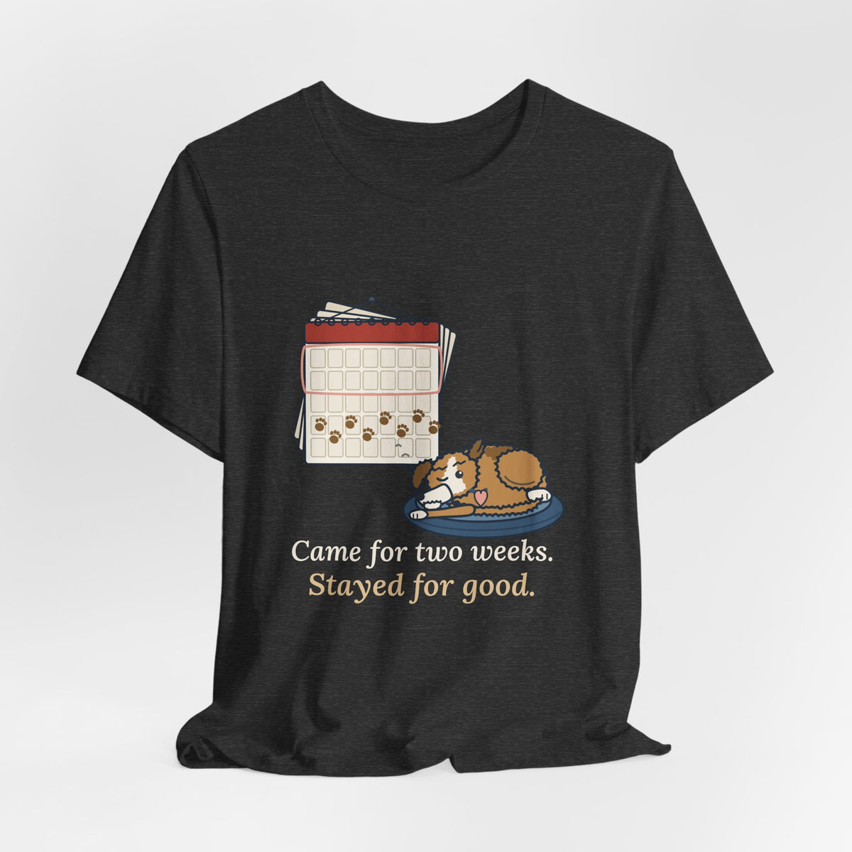 Pet Foster T-Shirt - Came for Two Weeks. Stayed for Good. Adopted Foster Dog Tee