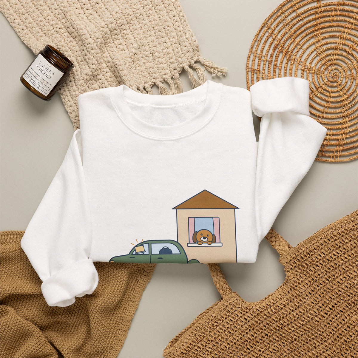 Home Health Nurse Crewneck Sweatshirt - Charting from the Driveway Visiting Nurse Gift