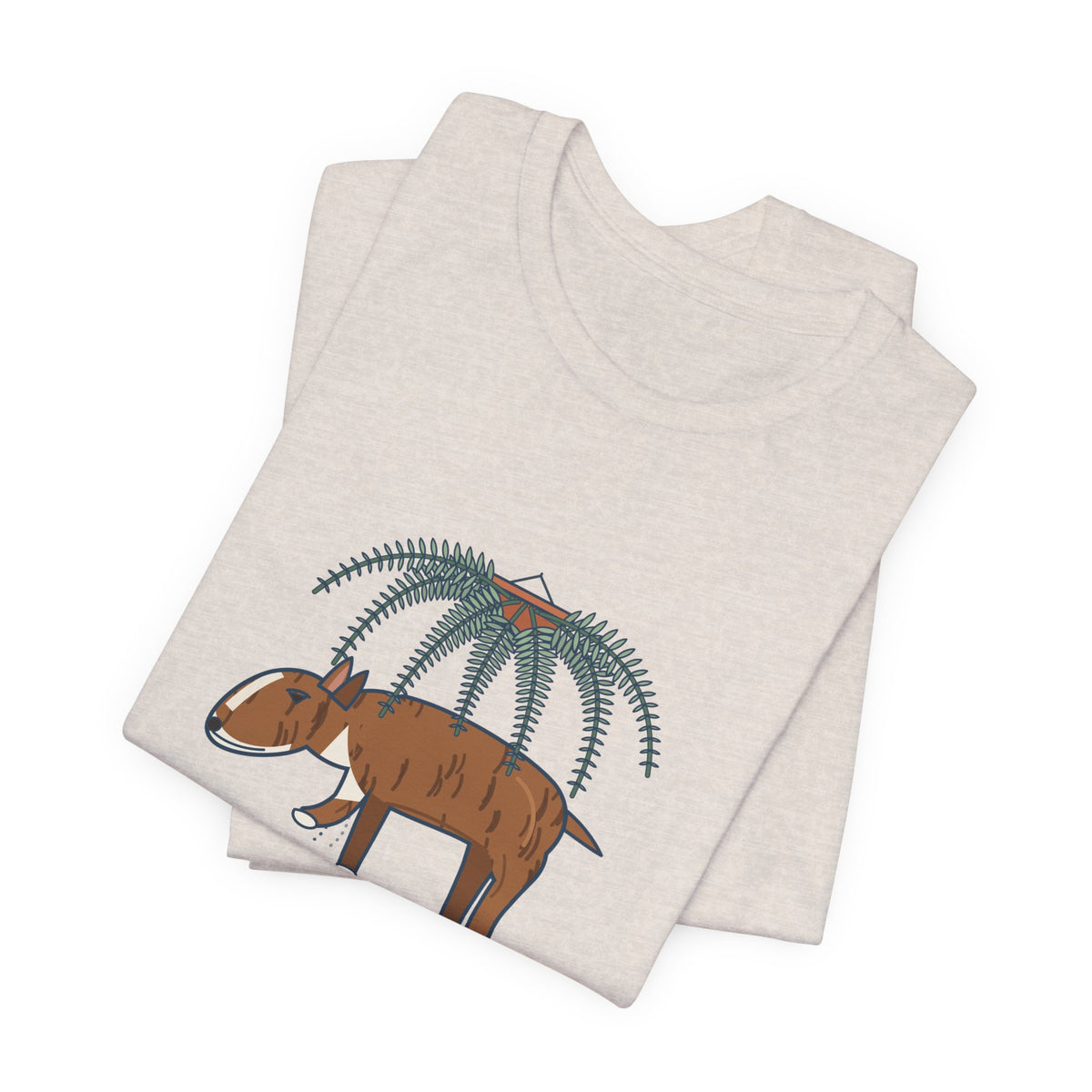 Bull Terrier T-Shirt - Trancing Under the Ferns Again Funny Ghost Walking Dog Tee