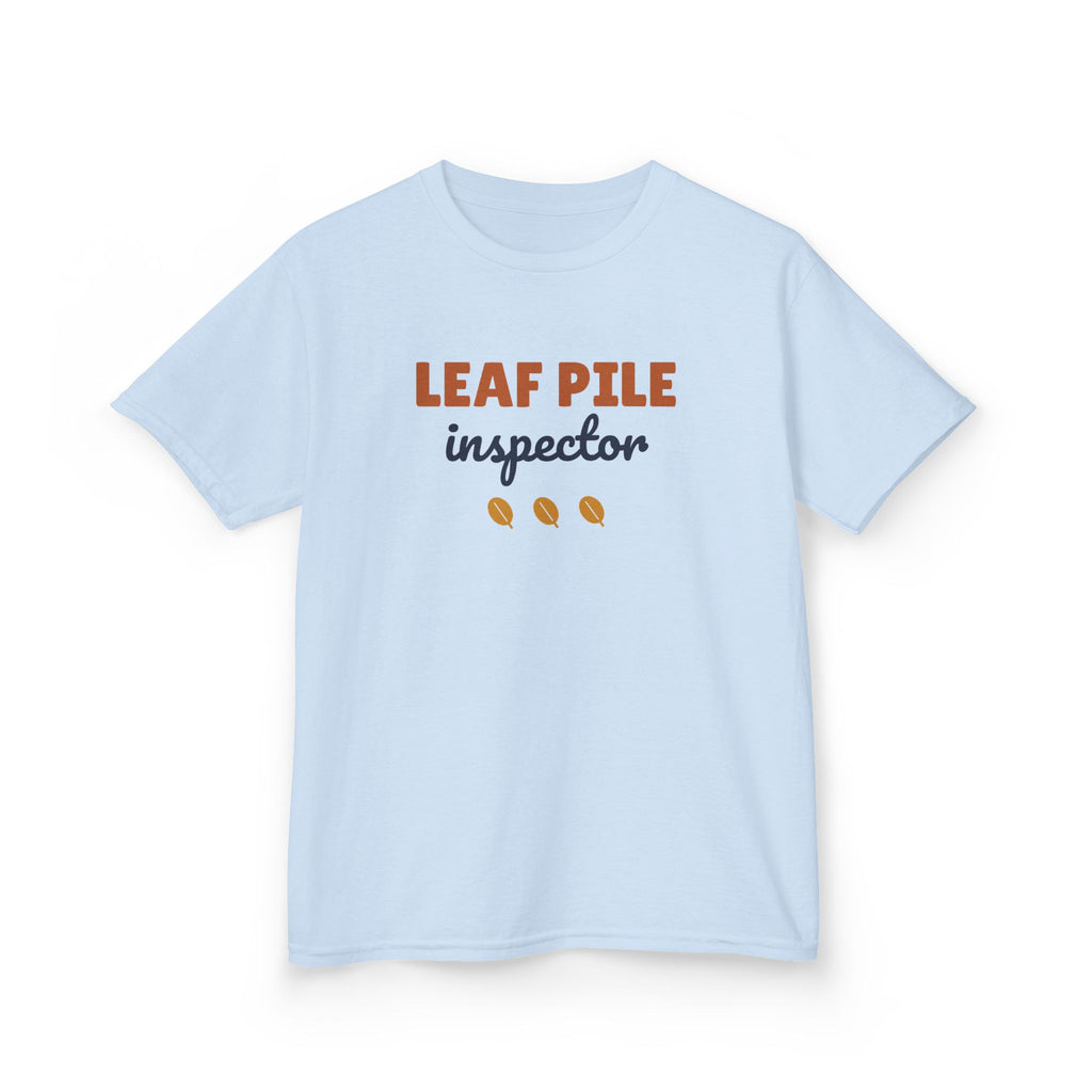 Leaf Pile Inspector Youth T-Shirt, Fall Kids Tee