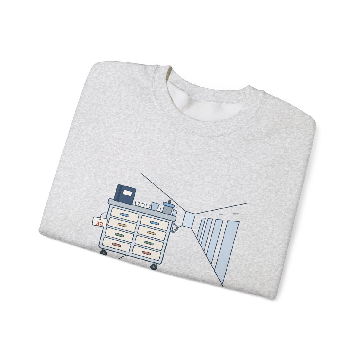 Licensed Practical Nurse Crewneck Sweatshirt - Med Pass: 32 Residents, One Cart