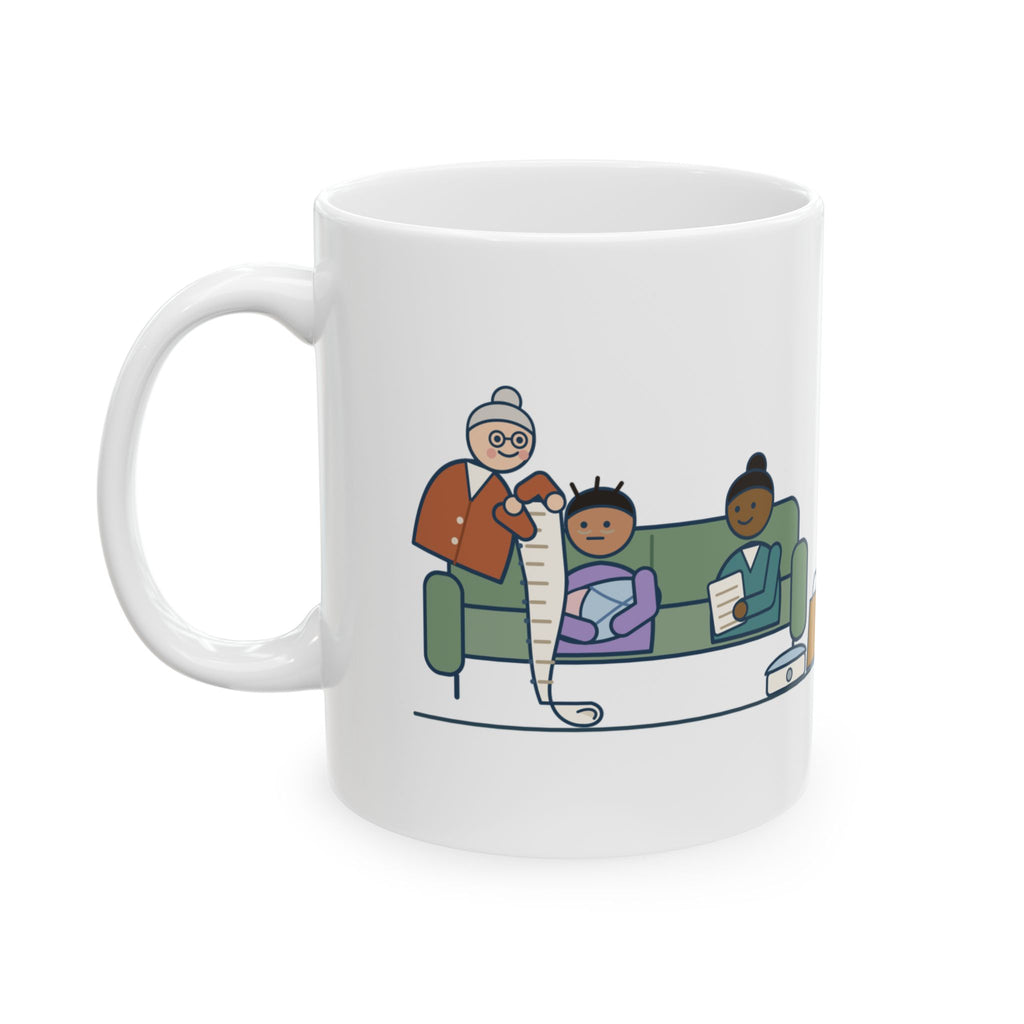 Public Health Nurse Mug - Newborn Home Visit, Grandma Had Her Questions Ready 11oz Mug
