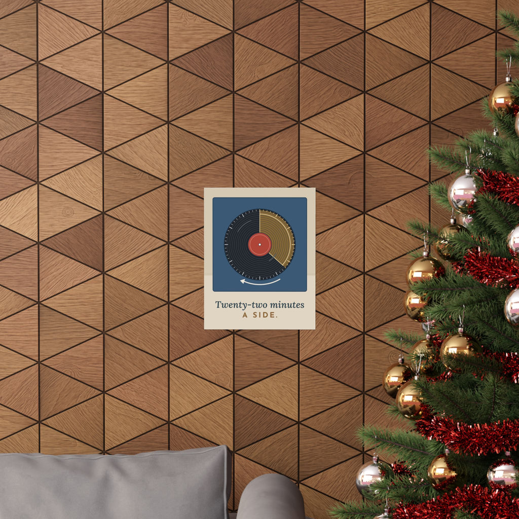 Vinyl Record Poster - Twenty-Two Minutes a Side Music Room Wall Art