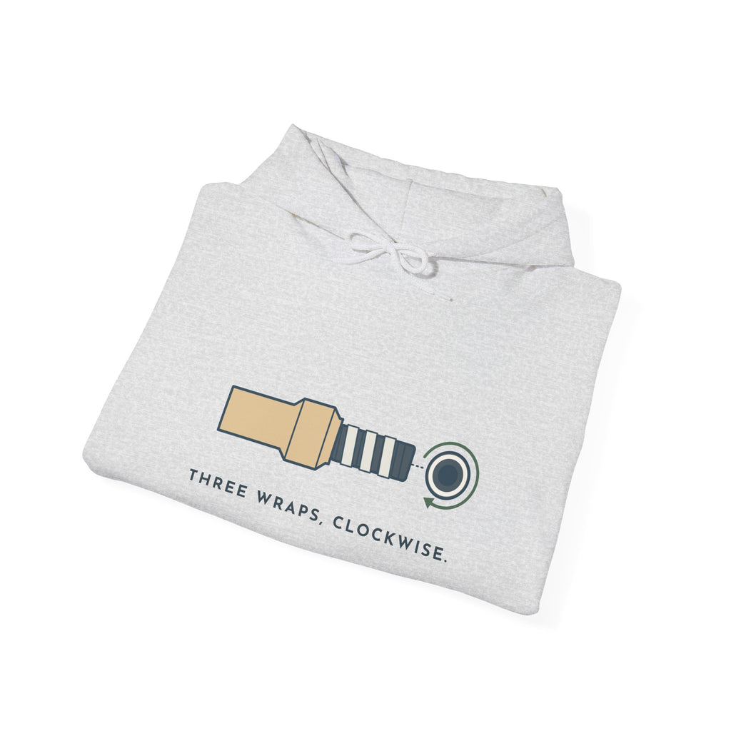 Plumber Hoodie - Three Wraps, Clockwise Plumbing Hooded Sweatshirt Gift