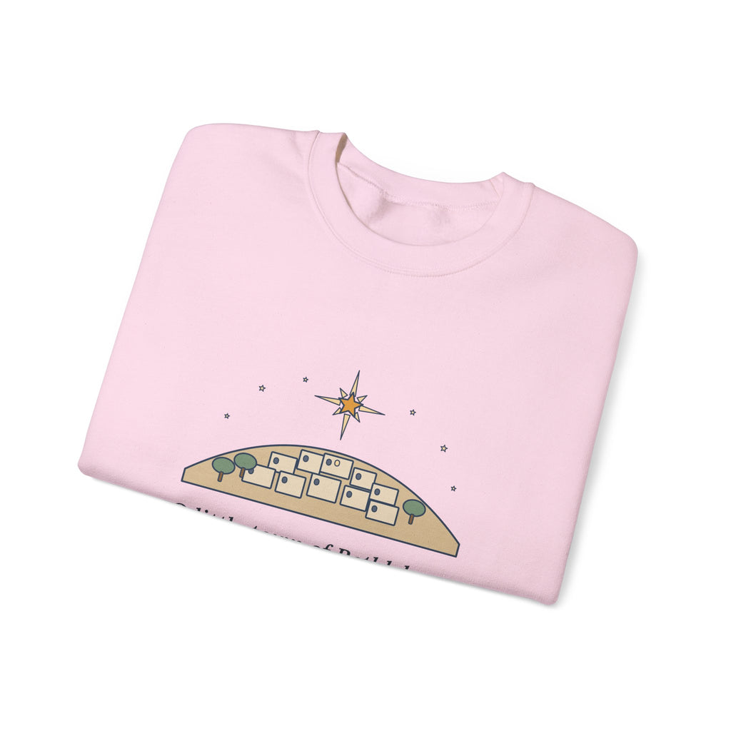 O Little Town of Bethlehem Sweatshirt, Christmas Brooks Quote Crewneck with Hill Town Star