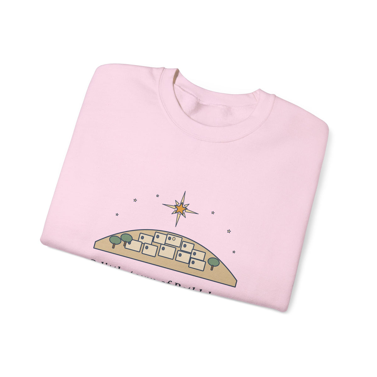 O Little Town of Bethlehem Sweatshirt, Christmas Brooks Quote Crewneck with Hill Town Star