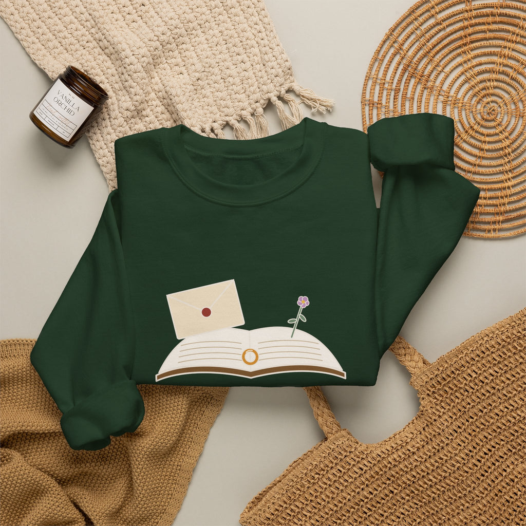 Reader, I Married Him Sweatshirt, Wedding Brontë Quote Crewneck with Letter and Ring