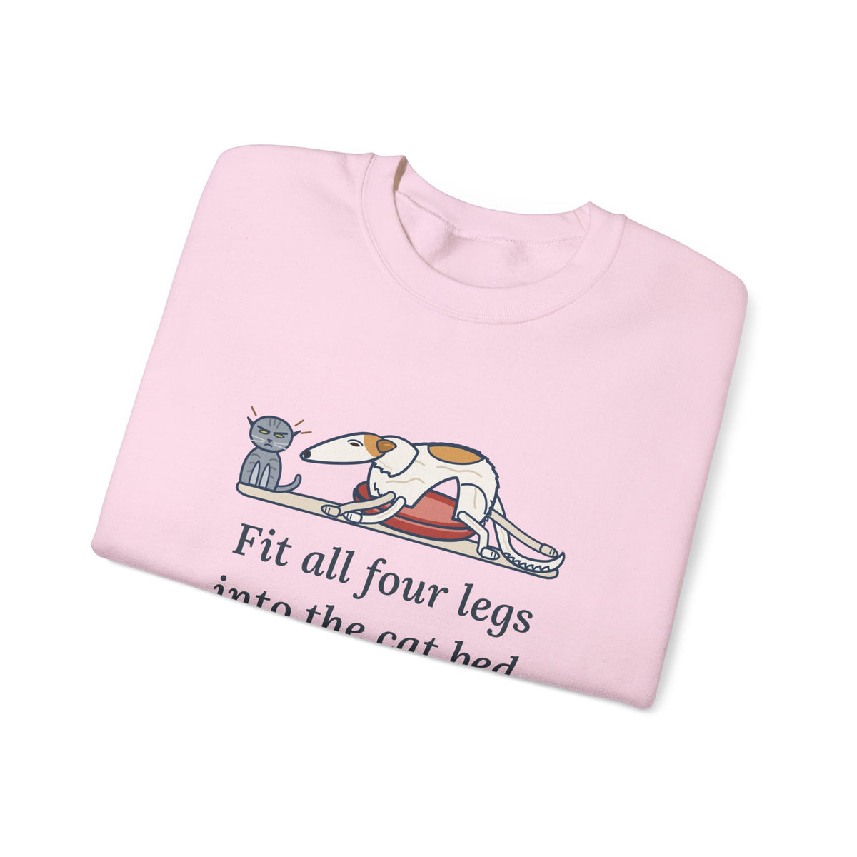 Borzoi Crewneck Sweatshirt - All Four Legs in the Cat Bed Sighthound Owner Gift